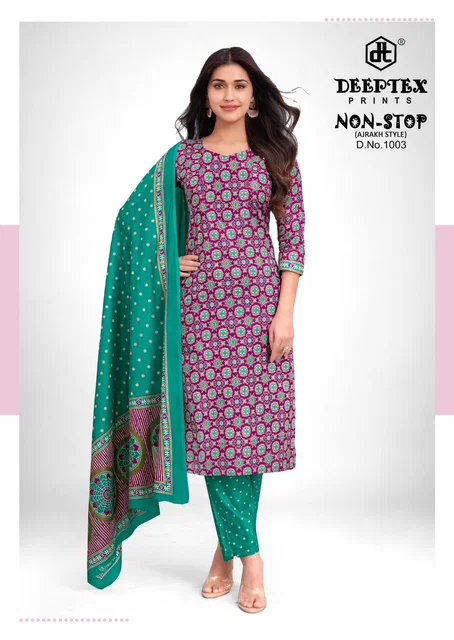 Deeptex Non Stop Ajrakh Vol 1 Cotton Printed Dress Material Wholesale