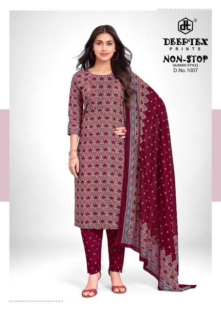 Deeptex Non Stop Ajrakh Vol 1 Cotton Printed Dress Material Wholesale