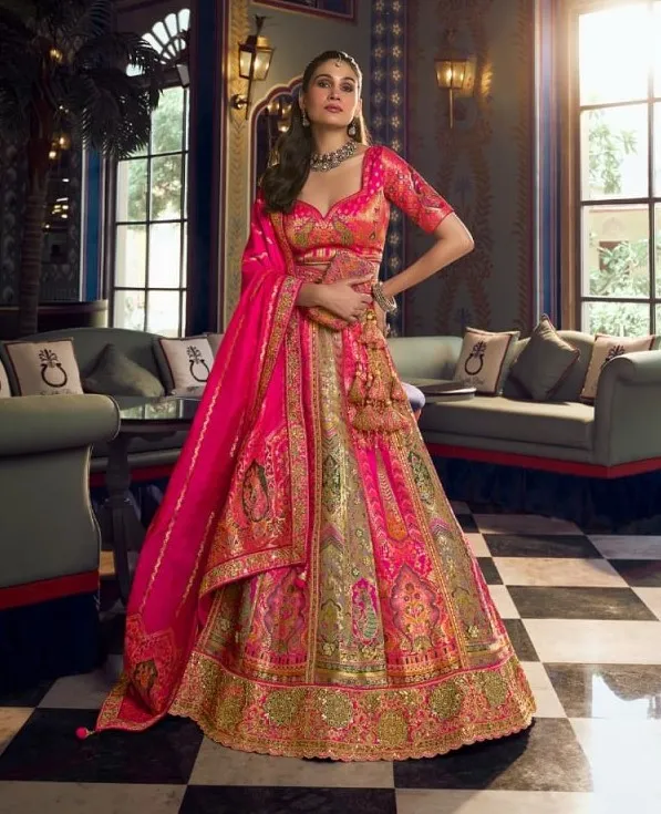 Beautiful Royal Vrindavan Vol 73 Banarasi Silk Bridal Dulhan Lehenga Choli Wholesale 2026 2026