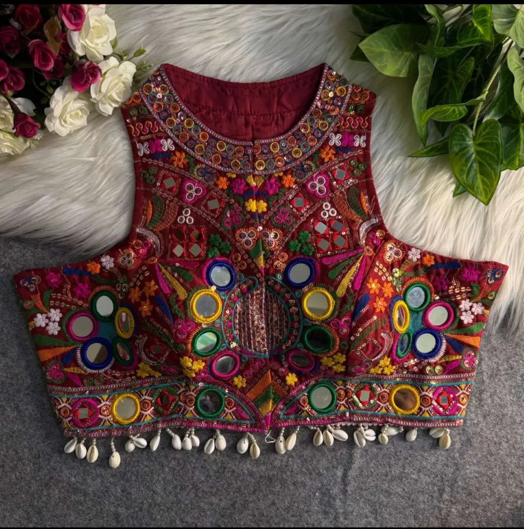 Ruhi Kutchi Silk Navratri Blouse Wholesale Online India