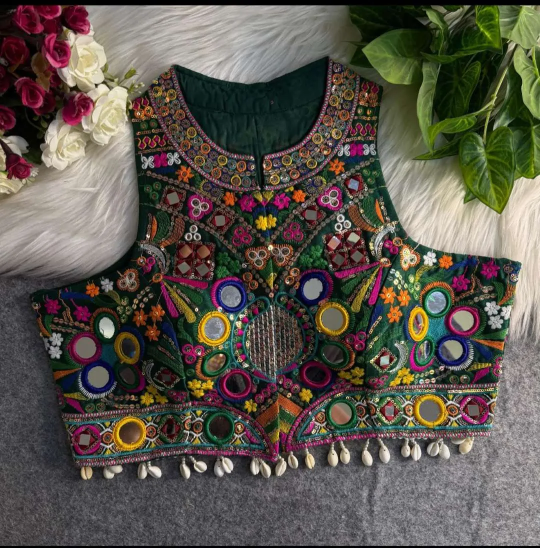 Ruhi Kutchi Silk Navratri Blouse Wholesale Online India