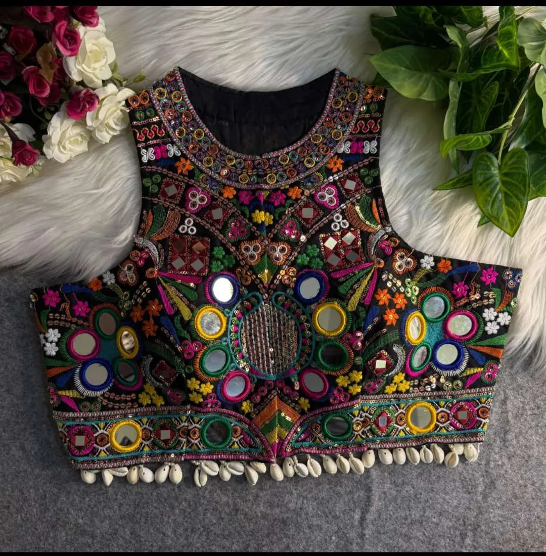 Ruhi Kutchi Silk Navratri Blouse Wholesale Online India