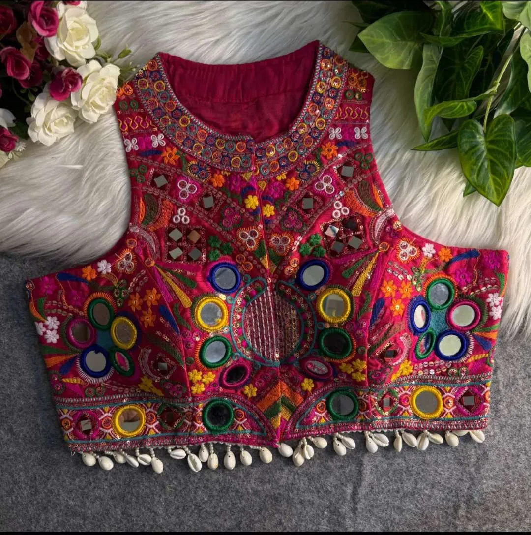 Ruhi Kutchi Silk Navratri Blouse Wholesale Online India