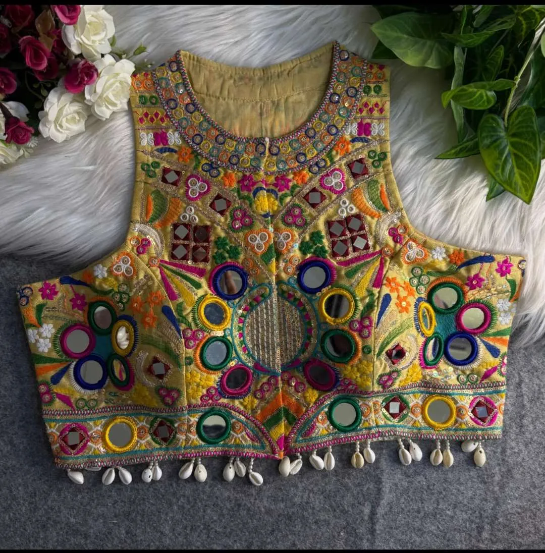Ruhi Kutchi Silk Navratri Blouse Wholesale Online India