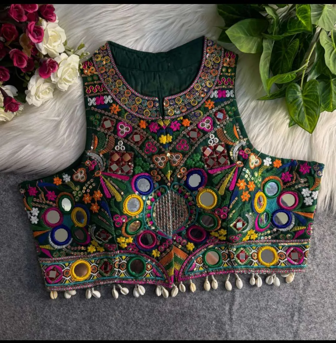 Ruhi Kutchi Silk Navratri Blouse Wholesale Online India