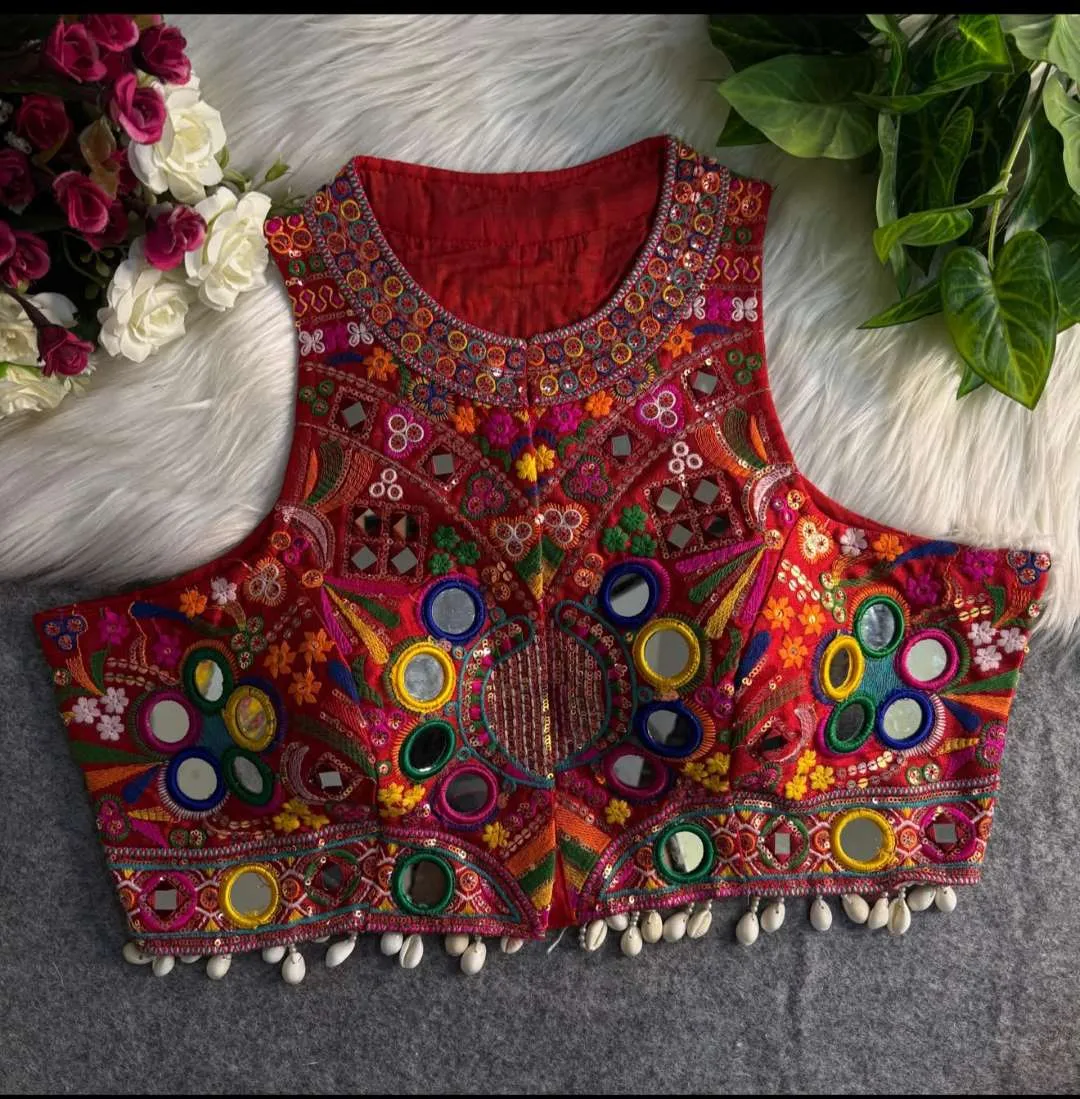 Ruhi Kutchi Silk Navratri Blouse Wholesale Online India