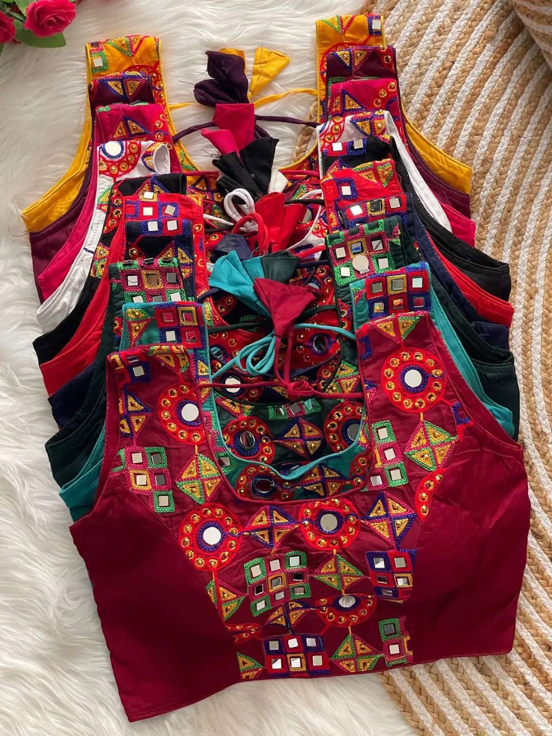 Buy Ruhi Halter Neck Cotton Navratri Festival Readymade Blouse Online Surat 2026