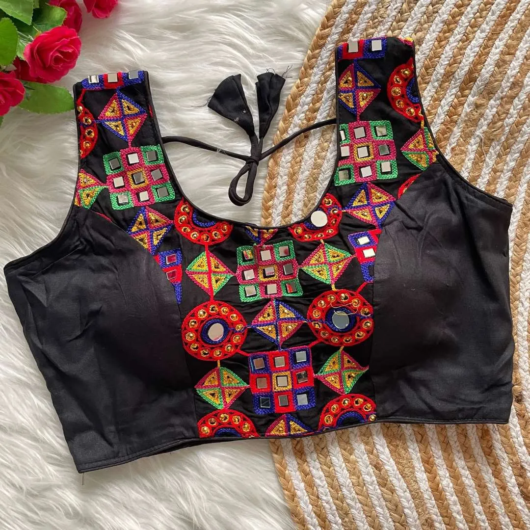Buy Ruhi Halter Neck Cotton Navratri Festival Readymade Blouse Online Surat 2026