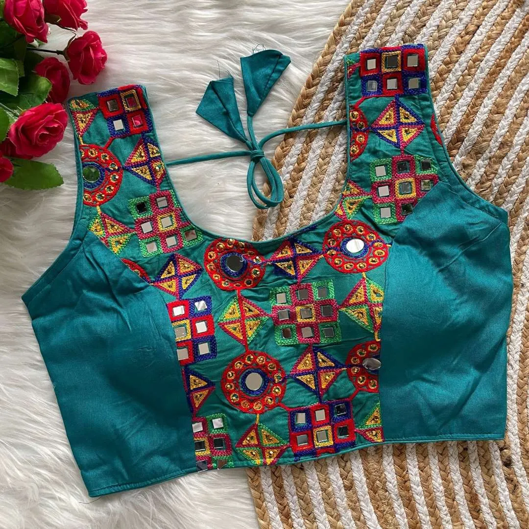 Buy Ruhi Halter Neck Cotton Navratri Festival Readymade Blouse Online Surat 2026