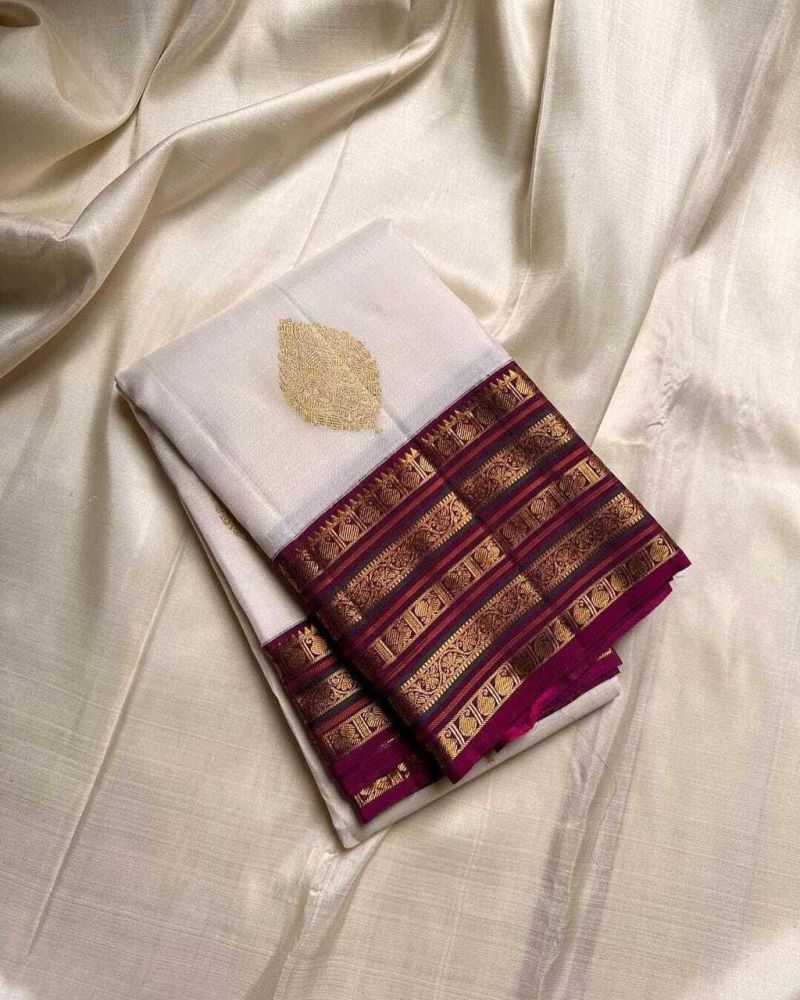 Buy Aab Swet Soft Silk Jacquard Pattern Work Saree Wholesale 2026