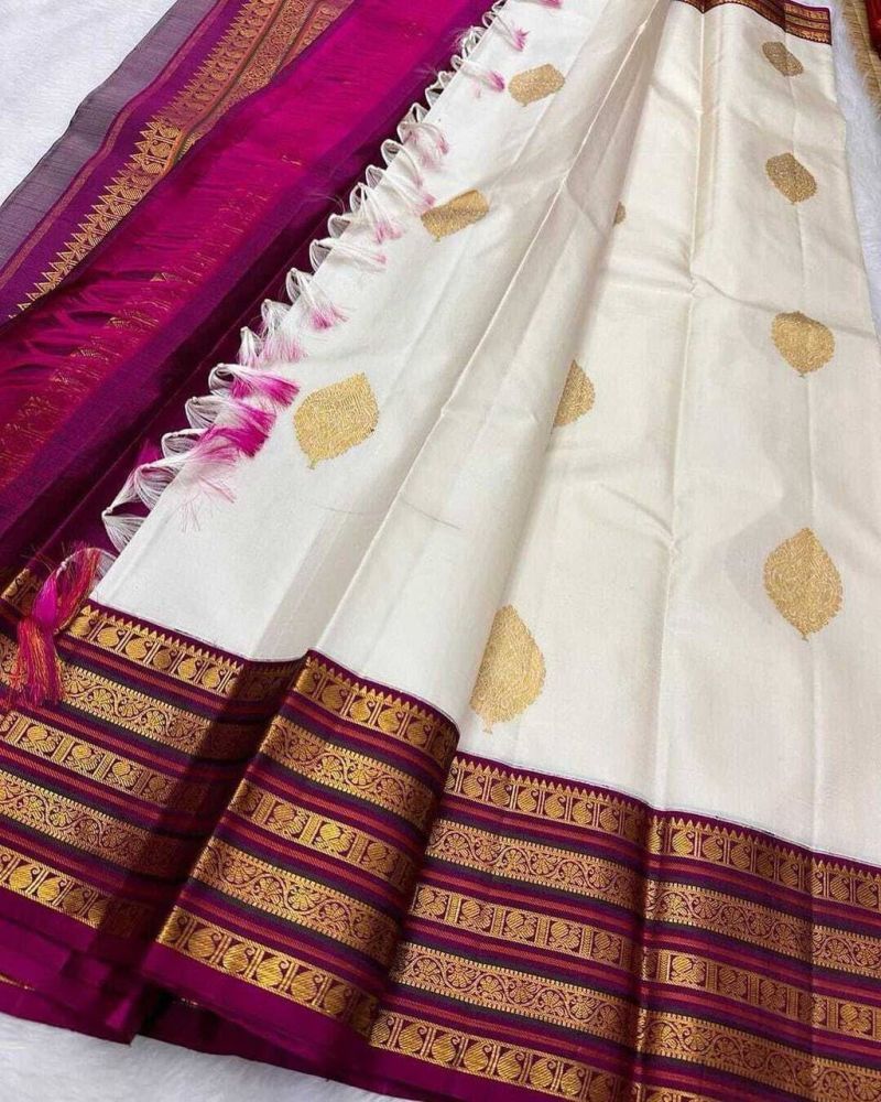 Buy Aab Swet Soft Silk Jacquard Pattern Work Saree Wholesale 2026