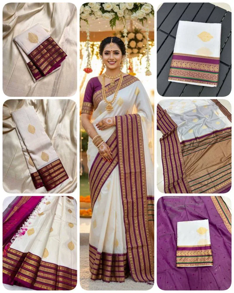 Buy Aab Swet Soft Silk Jacquard Pattern Work Saree Wholesale 2026