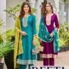 Aanchi Beeta Vichitra Silk Embroidered Anarkali Kurti With Bottom Dupatta Wholesale