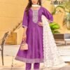 Beautiful Aanchi James Crystal Silk Embroidered Kurti With Bottom Dupatta Wholesale 2026