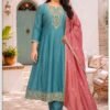 Latest Aanchi Plus Badra Vichitra Silk Embroidered Anarkali Kurti With Bottom Dupatta Wholesale 2026