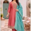 Latest Aanchi Plus Badra Vichitra Silk Embroidered Anarkali Kurti With Bottom Dupatta Wholesale 2026