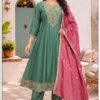 Latest Aanchi Plus Badra Vichitra Silk Embroidered Anarkali Kurti With Bottom Dupatta Wholesale 2026