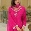Buy Afsana Sawan Georgette Khatli Hand Work Anarkali Kurti With Bottom Dupatta Wholesale 2026
