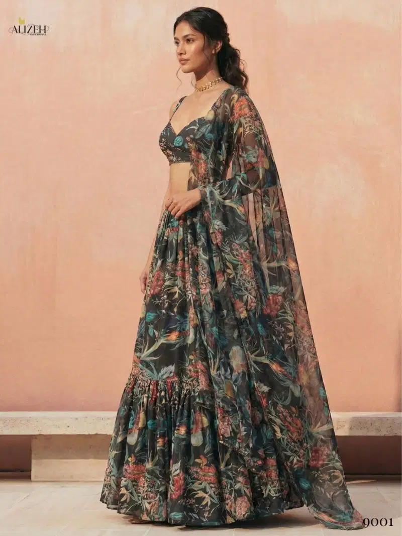 Alizeh 9001 Georgette Printed Fancy Lehenga Choli Wholesale