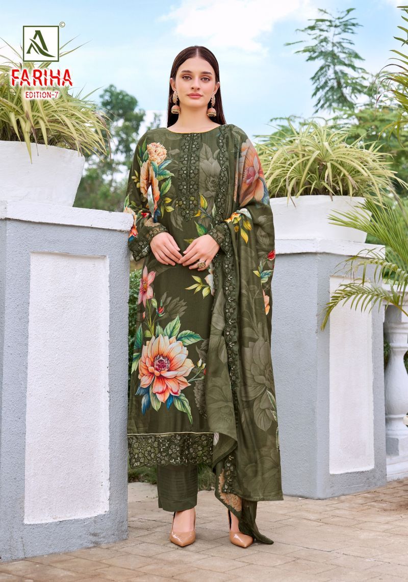 Buy Alok Fariha Vol 7 Maslin Digital Printed Embroidered Dress Material Wholesale 2026