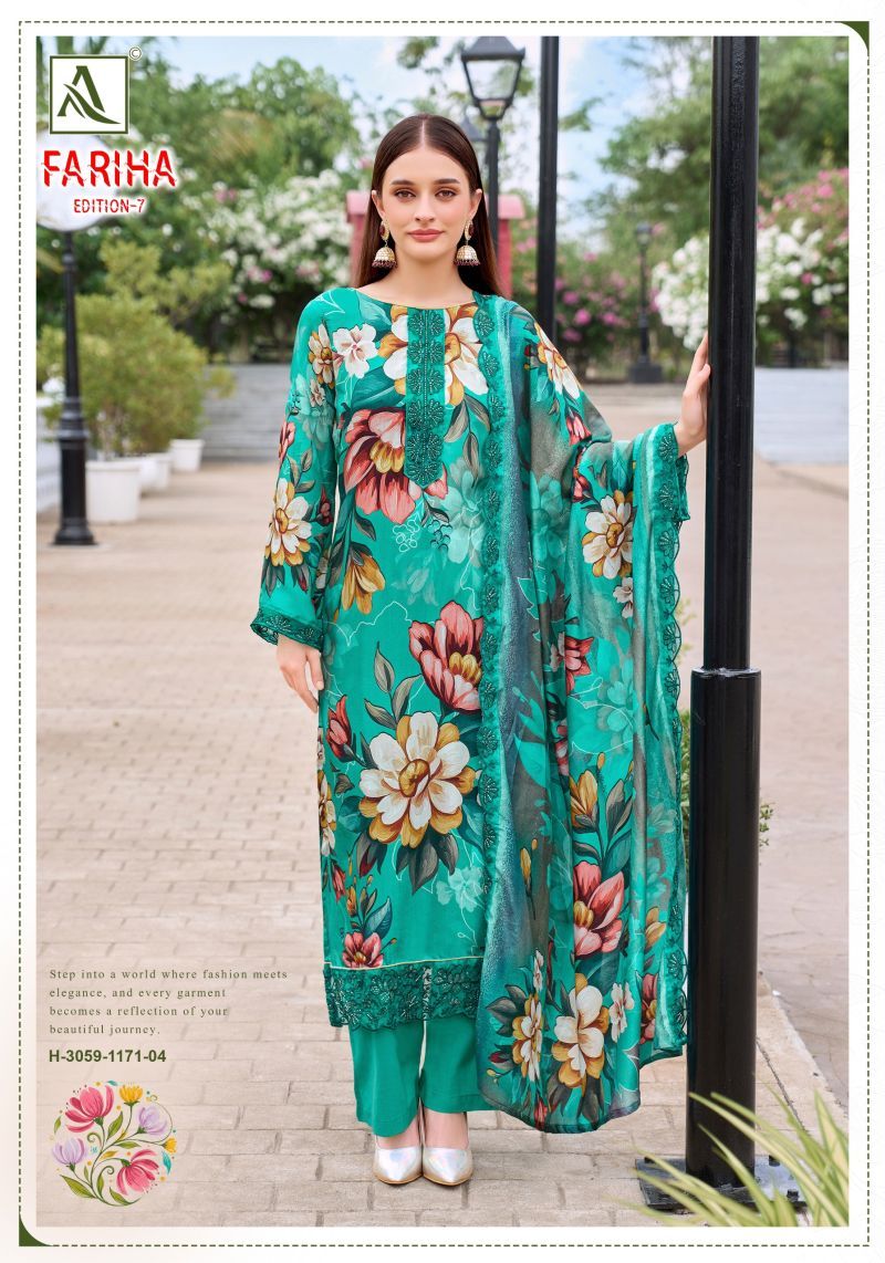 Buy Alok Fariha Vol 7 Maslin Digital Printed Embroidered Dress Material Wholesale 2026