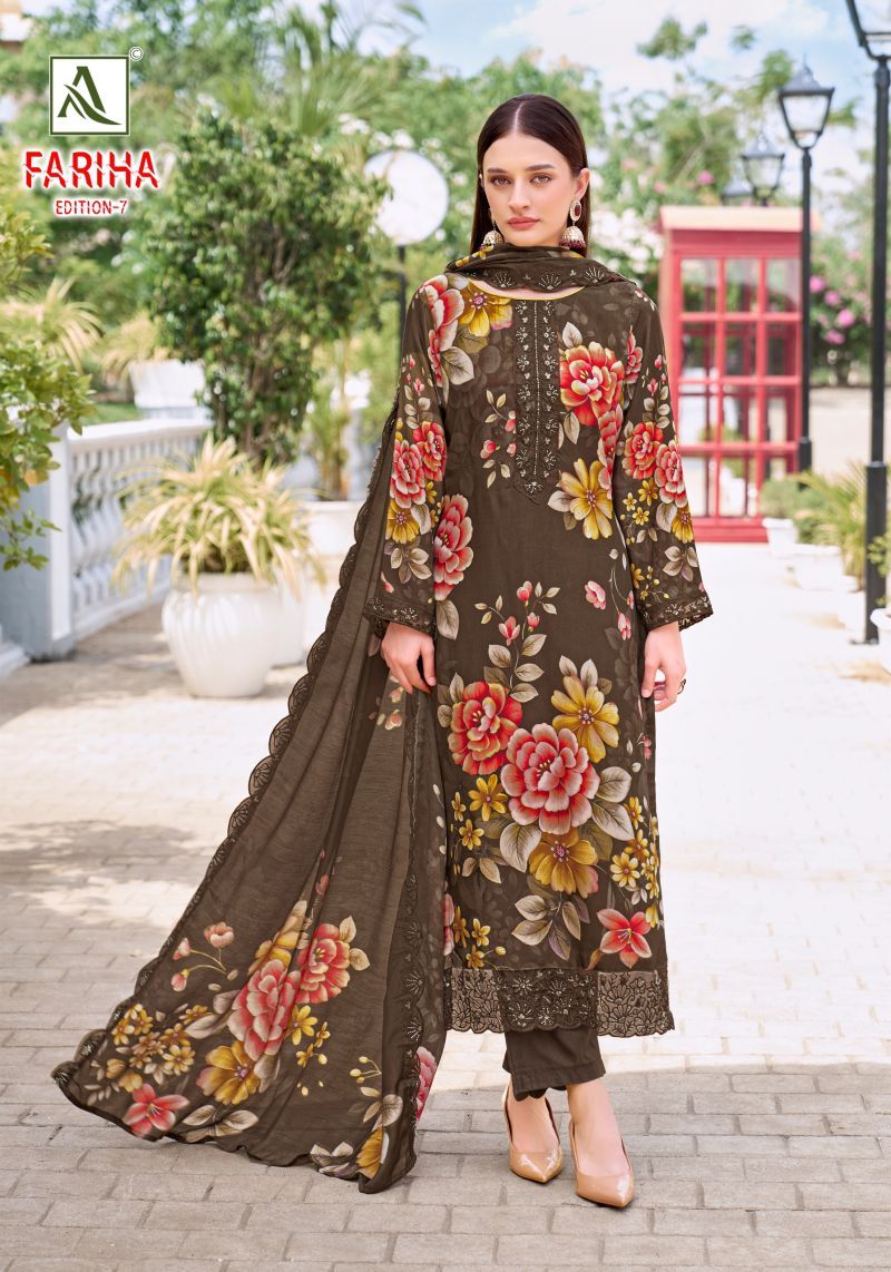 Buy Alok Fariha Vol 7 Maslin Digital Printed Embroidered Dress Material Wholesale 2026