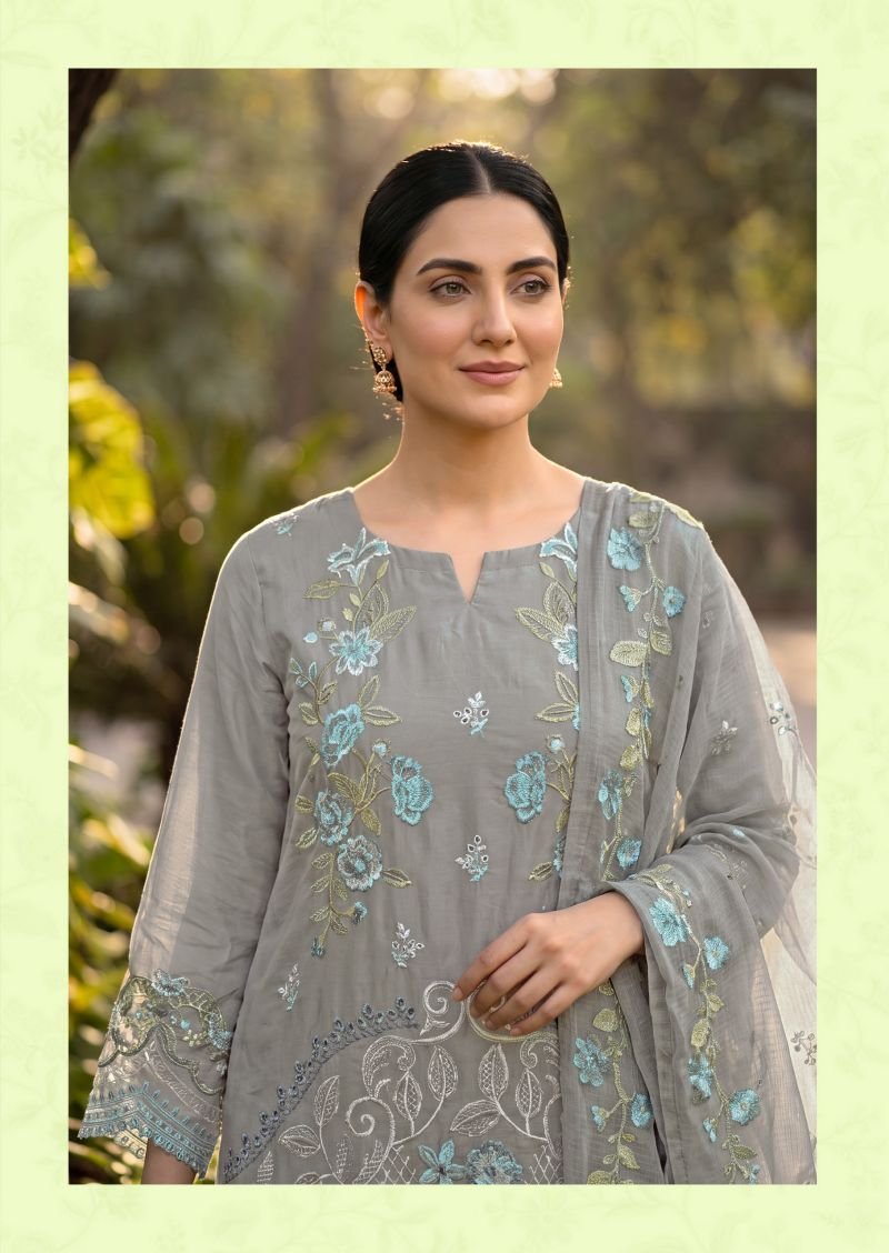 Alok Jade Ombre Edition 7 Cambric Lawn Cotton Embroidery Dress Material Wholesale
