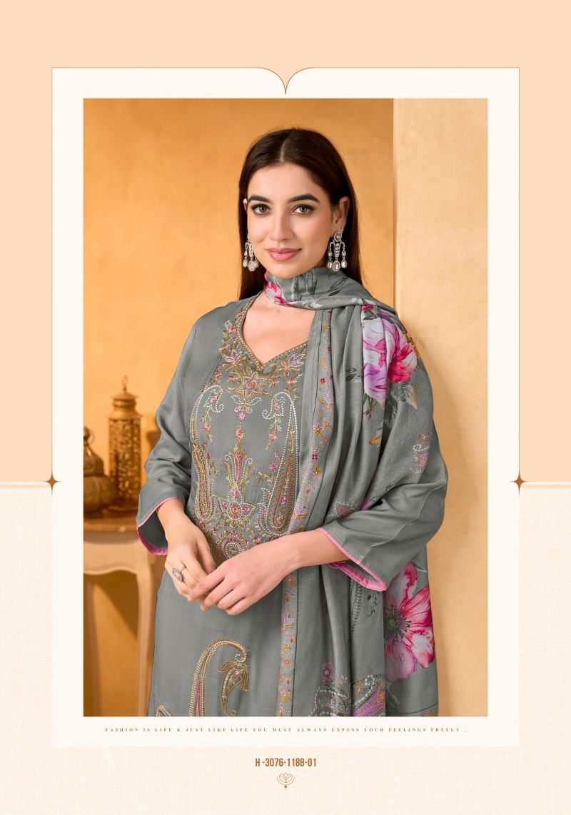 Beautiful Alok Rosemont Viscose Maslin Embroidered Dress Material Collection Wholesale 2026