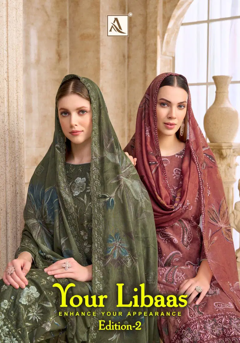 Alok Your Libaas Vol 2 Pure Cambric Cotton With Beats Embroidery Dress Material Wholesale