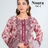 Alzohaib Noura Vol 2 Chiffon Dupatta Cotton Patch Work Salwar Kameez Wholesale