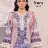 Alzohaib Nura Vol 2 Chiffon Dupatta Cotton Patch Work Salwar Kameez Wholesale