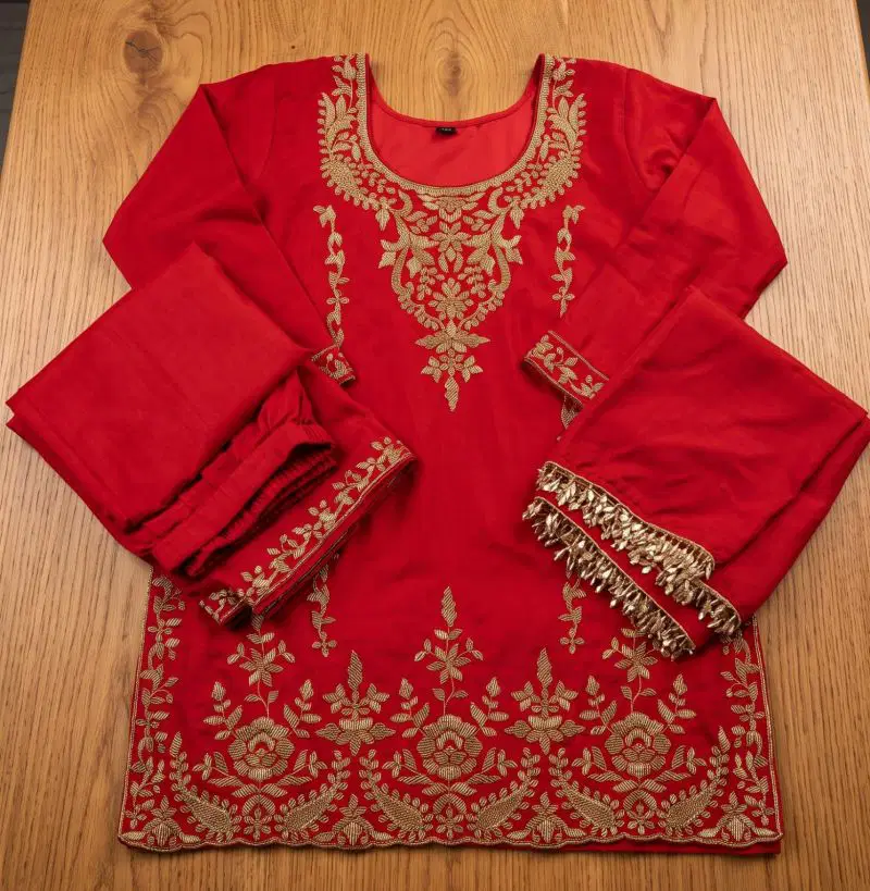 Launching Aurraa Rootika Chinon Beads Work Kurti With Bottom Dupatta Wholesale 2026