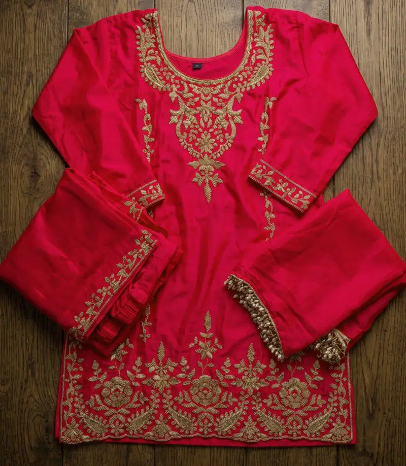 Launching Aurraa Rootika Chinon Beads Work Kurti With Bottom Dupatta Wholesale 2026
