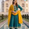 Buy Blue Hills Afreen Plus Size Vichitra Embroidered Anarkali Kurti With Bottom Dupatta Wholesale 2026