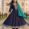Buy Blue Hills Afreen Vichitra Embroidered Anarkali Kurti With Bottom Dupatta Wholesale 2026