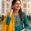 Buy Blue Hills Afreen Vichitra Embroidered Anarkali Kurti With Bottom Dupatta Wholesale 2026