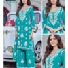 Latest Blue Hills Ashiya Rayon Thread Work Kurti With Bottom Dupatta Wholesale 2026