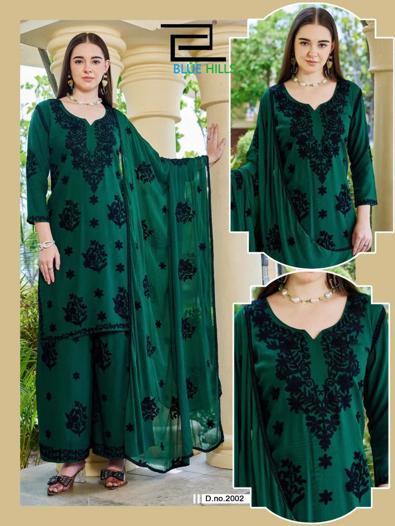 Launching Blue Hills Black Bunny Vol 30 Nx Rayon With Thread Work Kurti With Bottom Dupatta Wholesale 2026