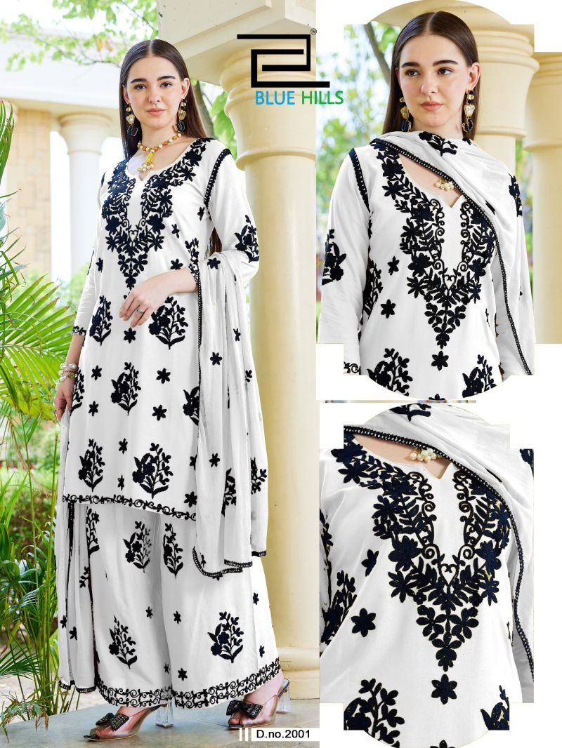 Launching Blue Hills Black Bunny Vol 30 Nx Rayon With Thread Work Kurti With Bottom Dupatta Wholesale 2026