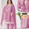 Stylish Blue Hills Congo Roman Silk Sequence Work Kurti With Bottom Dupatta Wholesale 2026