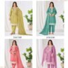 Stylish Blue Hills Congo Roman Silk Sequence Work Kurti With Bottom Dupatta Wholesale 2026