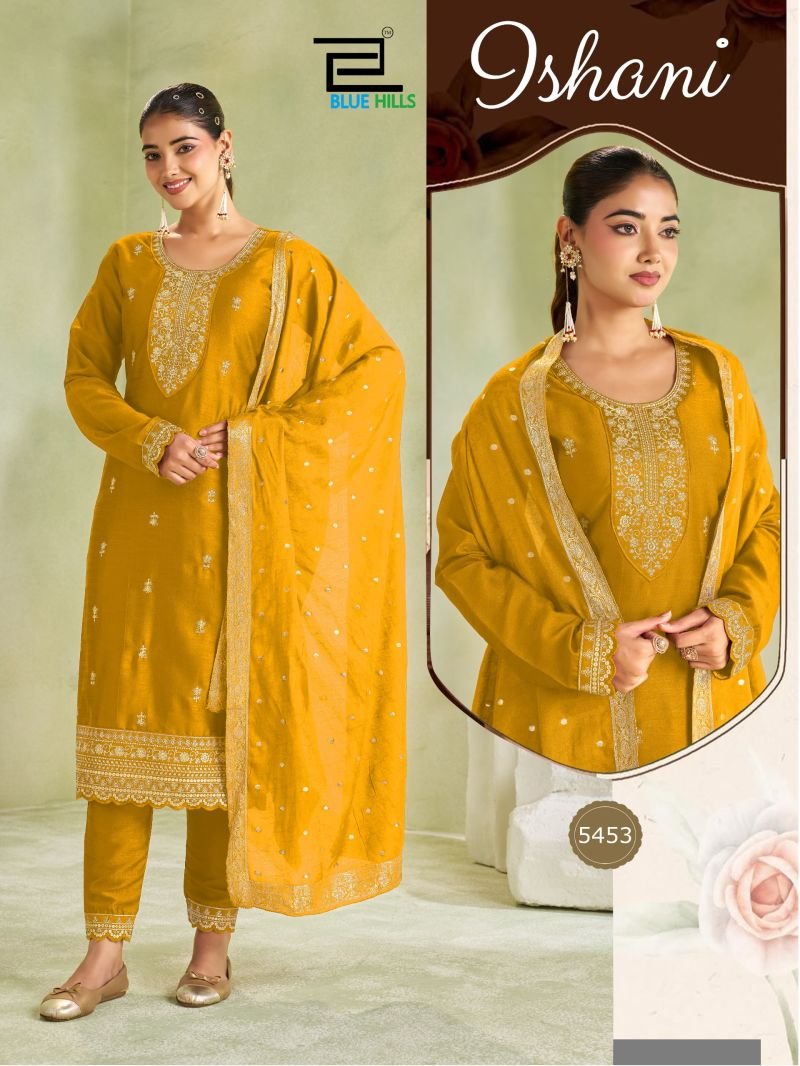 Launching Blue Hills Ishani Vichitra Embroidered Kurti With Bottom Dupatta Wholesale 2026