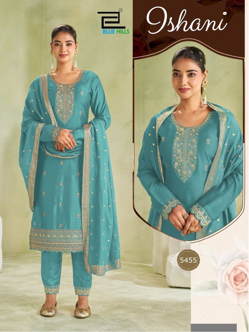 Launching Blue Hills Ishani Vichitra Embroidered Kurti With Bottom Dupatta Wholesale 2026