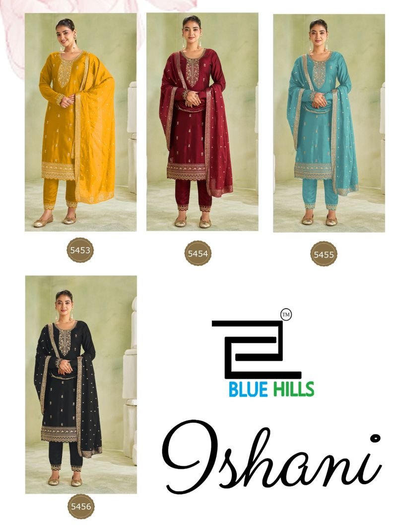 Launching Blue Hills Ishani Vichitra Embroidered Kurti With Bottom Dupatta Wholesale 2026