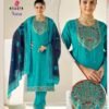 Buy Blue Hills Xara Rayon Zari Sequence Embroidered Kurti With Bottom Collection Wholesale 2026