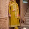 Stylish Blue Hills Zubeida Mul Chanderi Foil Print Sequence Work Kurti With Bottom Dupatta Wholesale 2026