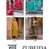 Stylish Blue Hills Zubeida Mul Chanderi Foil Print Sequence Work Kurti With Bottom Dupatta Wholesale 2026