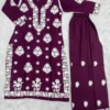Latest Chikankari Vol 1 Rayon Thread Work Kurti WIth Bottom Wholesale 2026