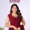 Deecee Aanchi Vichitra Silk Embroidered Flared Kurti With Bottom Dupatta Wholesale