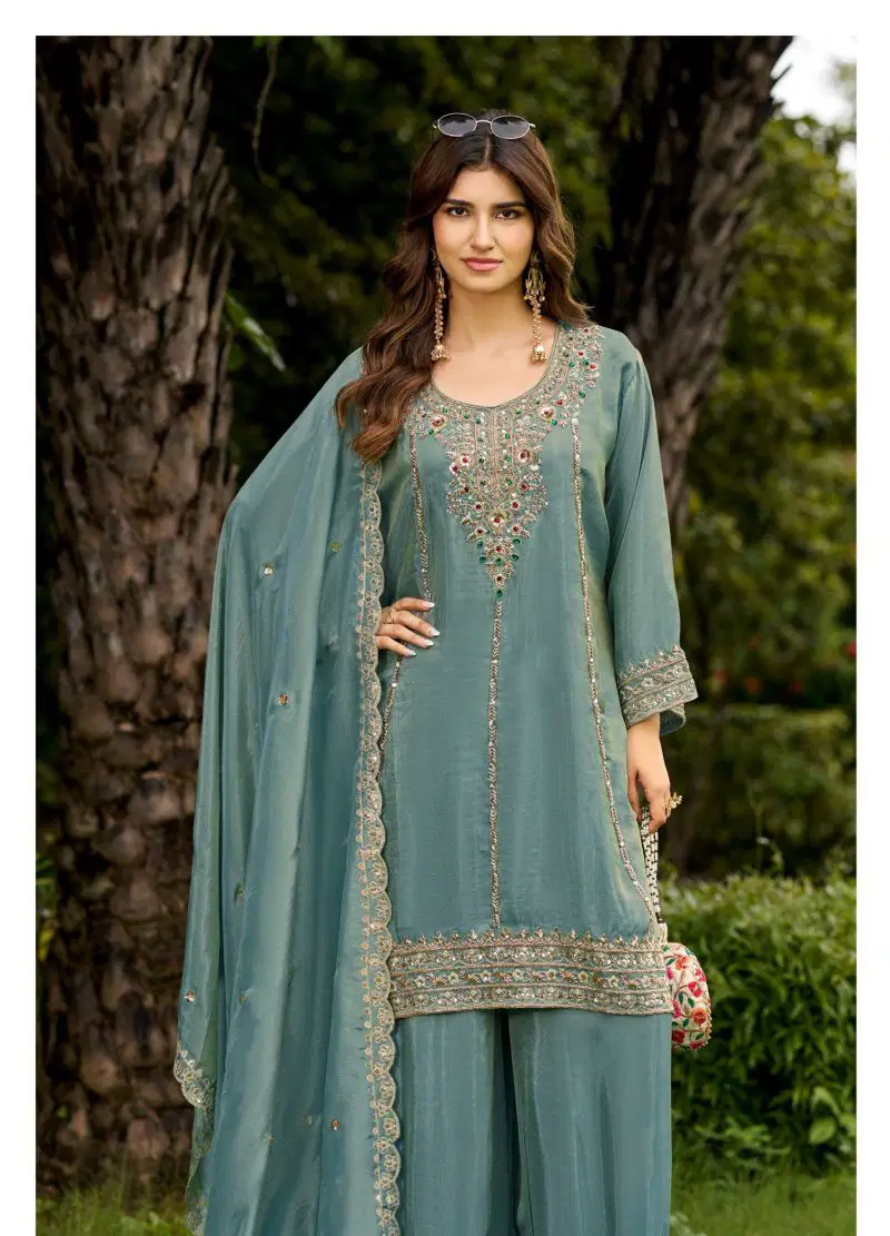 Deepsy D 3504 A To D Readymade Viscose Tissue Silk Beads Work Salwar Kameez Collection Wholesale